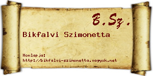 Bikfalvi Szimonetta névjegykártya